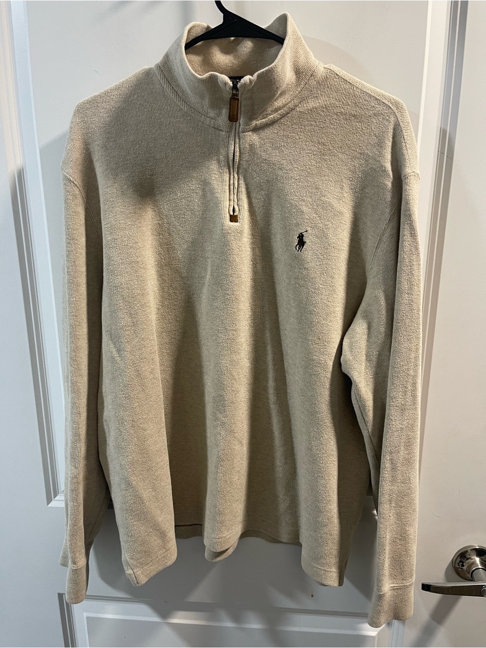 Polo by Ralph Lauren Beige Half-Zip Pullover Sweater Have Small Spots